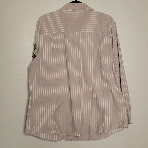 Karen Scott XL Women's Long Sleeve Button-Down Shirt Fruit & Butterflies - Picture 2 of 8